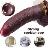 Extra Dikke Realistische Dildo Zwart Siliconen - 34% Korting