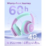 On-ear Kinderkoptelefoon met ANC, 60u Speeltijd & 60% Korting