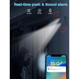 Reobiux 3K bewakingscamera voor buiten met dubbele lens, PTZ Outdoor WLAN IP-camera, bewakingscamera voor buiten met automatische tracking, gekleurd nachtzicht, tweerichtingsaudio, IP66, 2 stuks