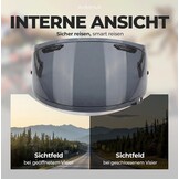 Motorhelm Vizier Donkerzwart Arai VAS-V | 33% Korting