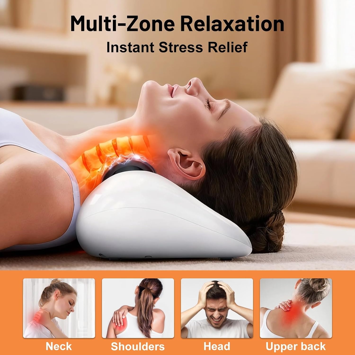 Neck Massager With 9 Intensity Levels And 3 Modes A Neck Massager Designed To Relieve Neck Fatigue Suitable For People With Shoulder And Neck Problems