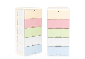 Ladeblok Kinderkamer 5 Lades Pastelkleuren - 40% Korting
