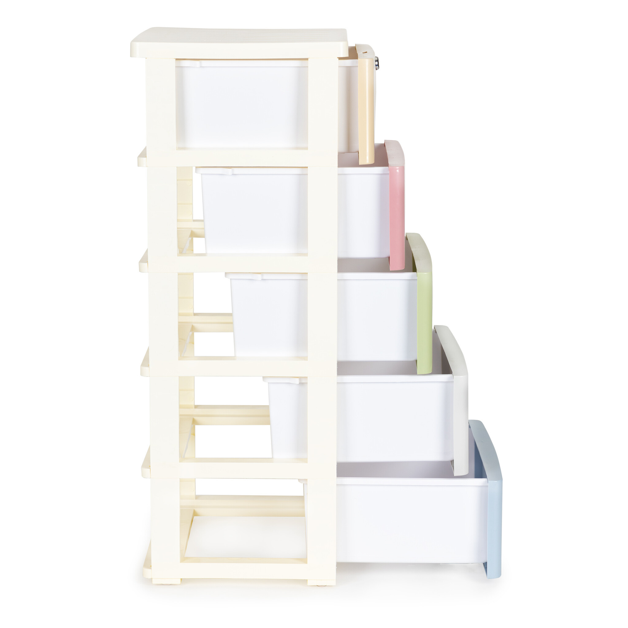 Ladeblok - 84,5x32,5x31cm - 5 lades - pastel kleuren