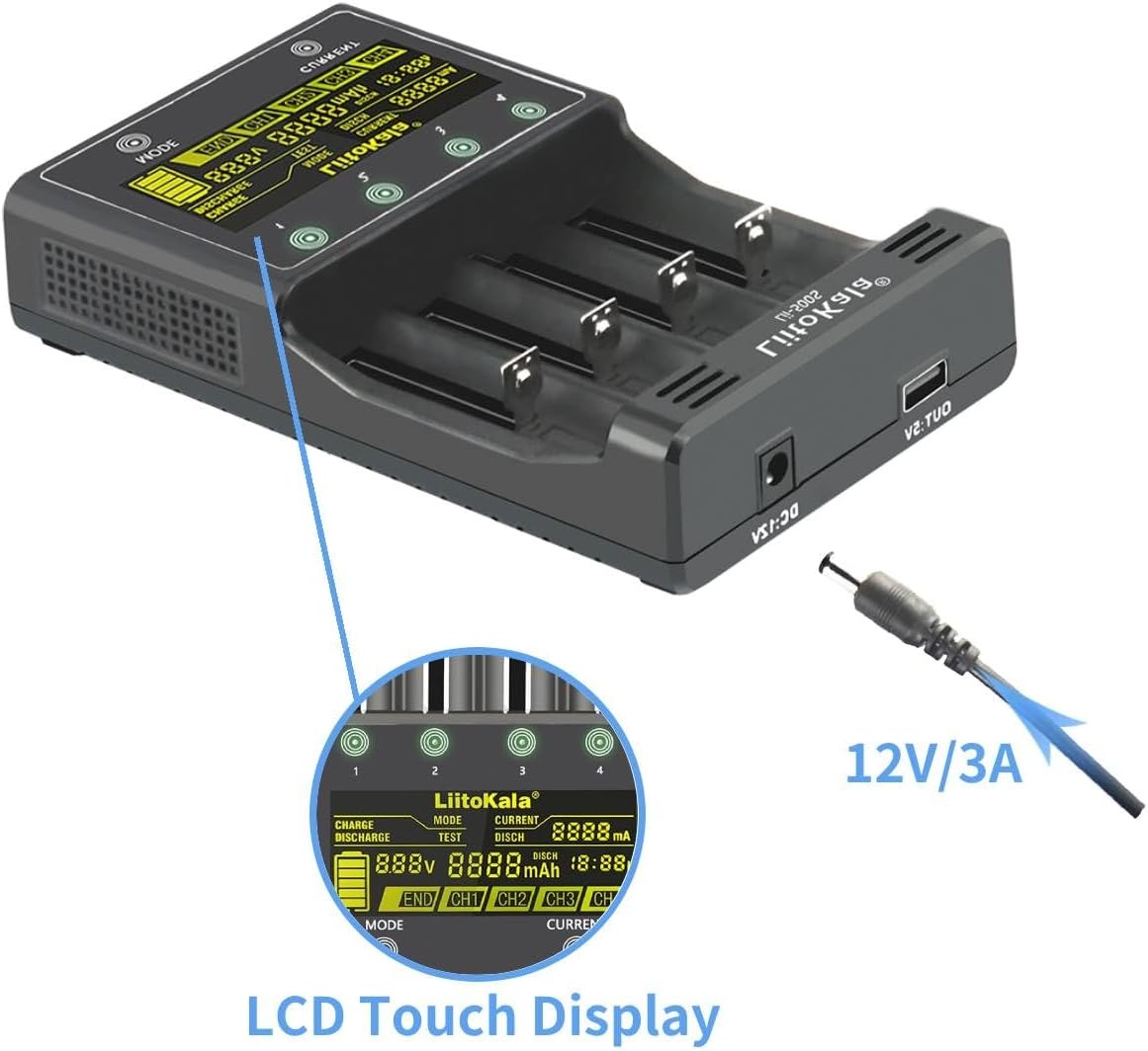 Acculader Lii-500S: Universeel Laden (AA, AAA, 18650, 21700) - 60% Korting!