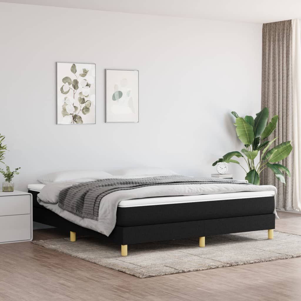 Zwart Stoffen Bedframe 160x200 cm - 34% Korting