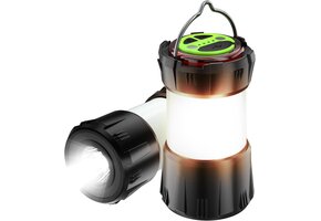 Oplaadbare LED Campinglamp Lantaarn - Waterdicht & 8 Lichtmodi - 58% Korting