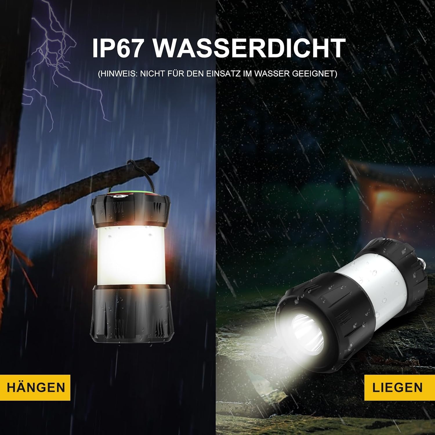 LED Campinglamp met 8 Lichtmodi | USB Oplaadbaar | 55% Korting
