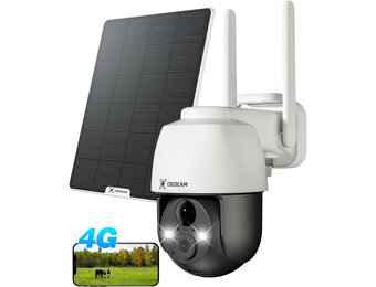COCOCAM 4G LTE Beveiligingscamera Wit - 2K Draadloos Zonne-energie (34% Korting)