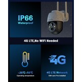 COCOCAM 4G LTE Beveiligingscamera Wit - 2K Draadloos Zonne-energie (34% Korting)