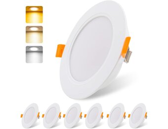 6x Da LIGHT LED Inbouwspots - 9W IP54 - Warm/Neutraal/Koel Wit - 28% Korting