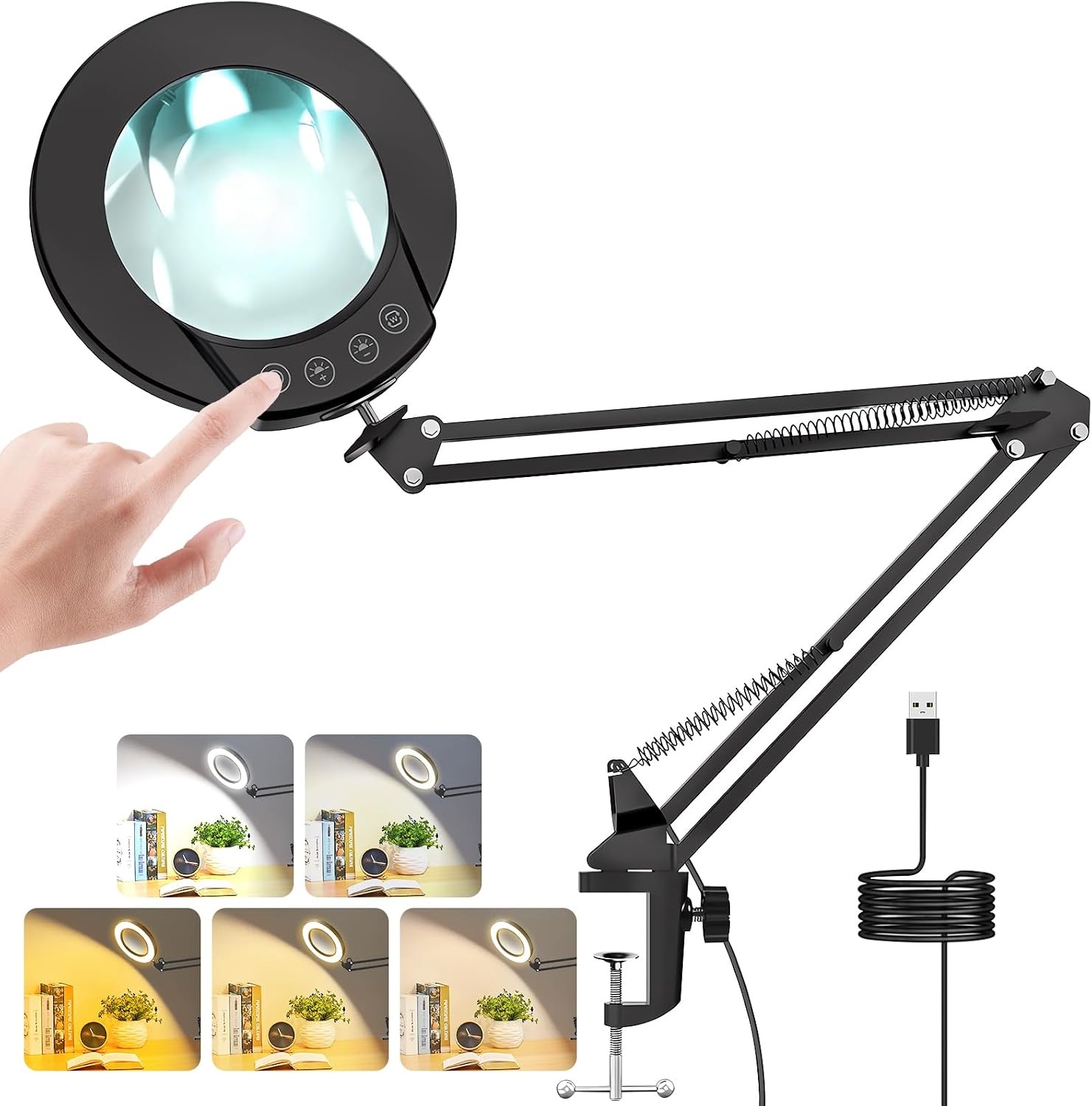 Cadrim LED Vergrootglas met Standaard - 10x Vergroting (33% Korting)