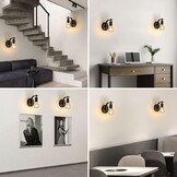 Dimbare Retro Wandlamp Zwart - Touch Bediening - 71% Korting