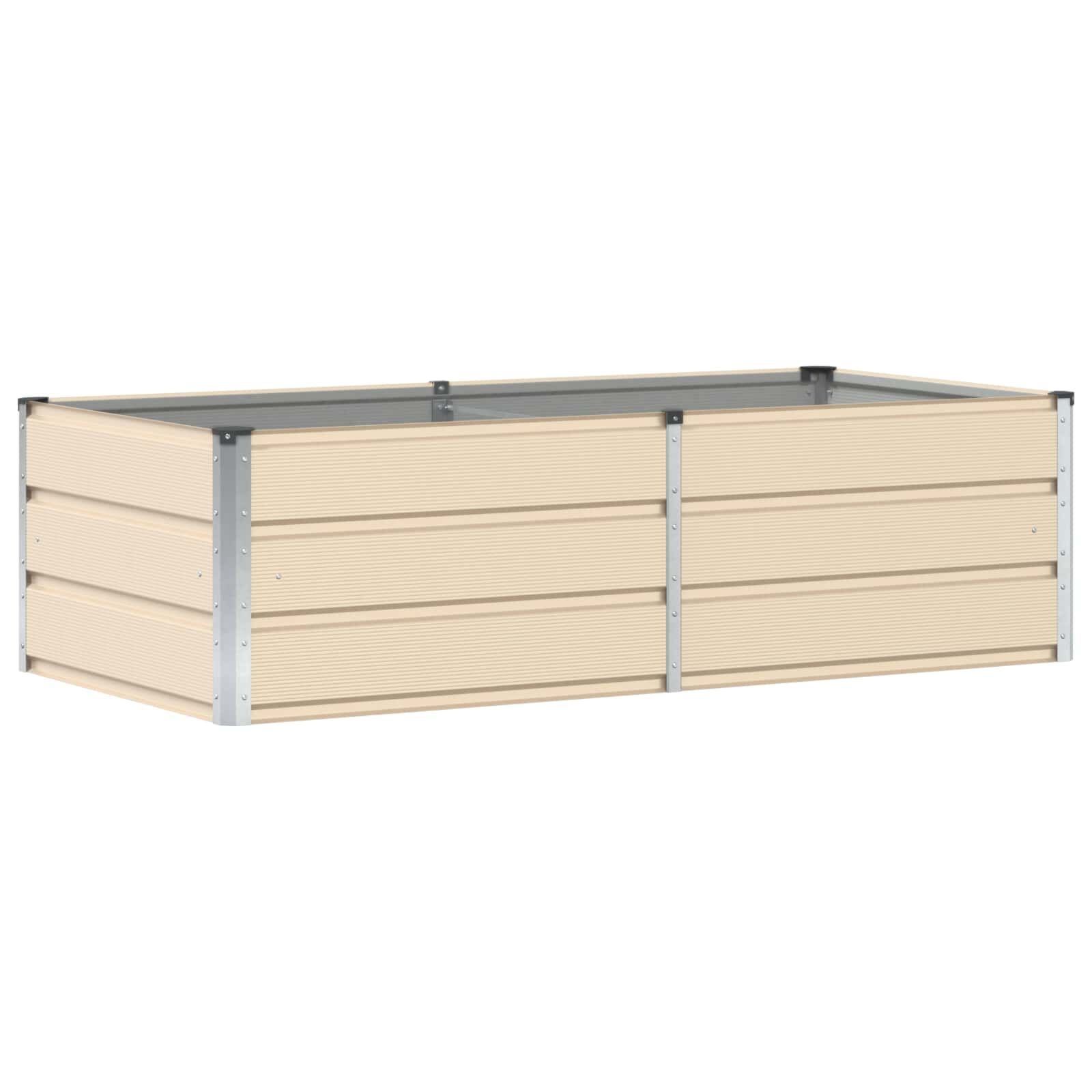 Moderne Plantenbak Ivoor 160x80x45 cm Staal - 53% Korting!