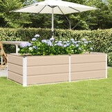 Moderne Plantenbak Ivoor 160x80x45 cm Staal - 53% Korting!
