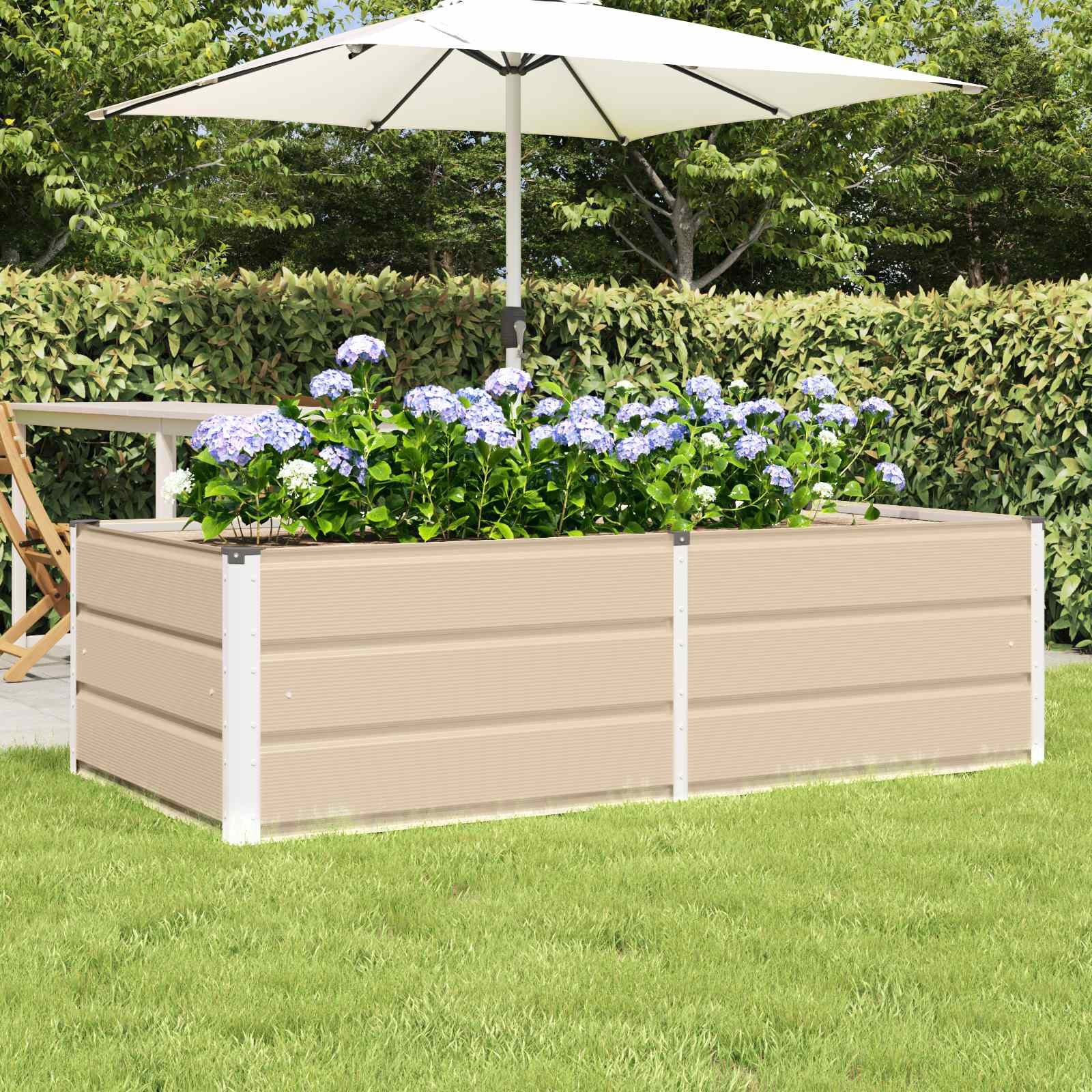 Moderne Plantenbak Ivoor 160x80x45 cm Staal - 53% Korting!