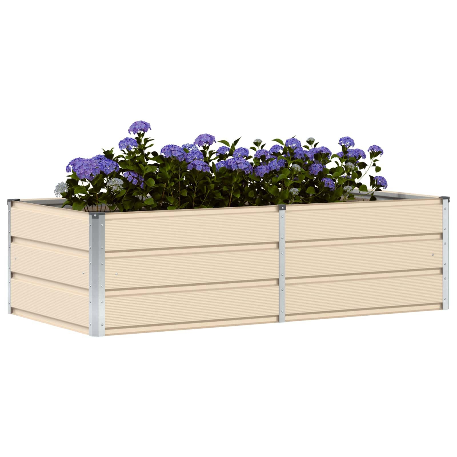 Moderne Plantenbak Ivoor 160x80x45 cm Staal - 53% Korting!