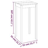 Zwarte Bartafel MDF - 55x55x107 cm (34% Korting)