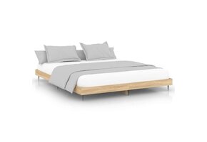 Bedframe Hout Sonoma Eiken 140x200 cm met 34% Korting