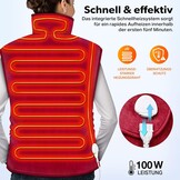 Elektrisch Warmtekussen Wijnrood - 60x85 cm - 3 standen - 33% Korting