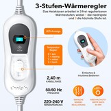Elektrisch Warmtekussen Wijnrood - 60x85 cm - 3 standen - 33% Korting