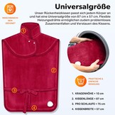 Elektrisch Warmtekussen Wijnrood - 60x85 cm - 3 standen - 33% Korting
