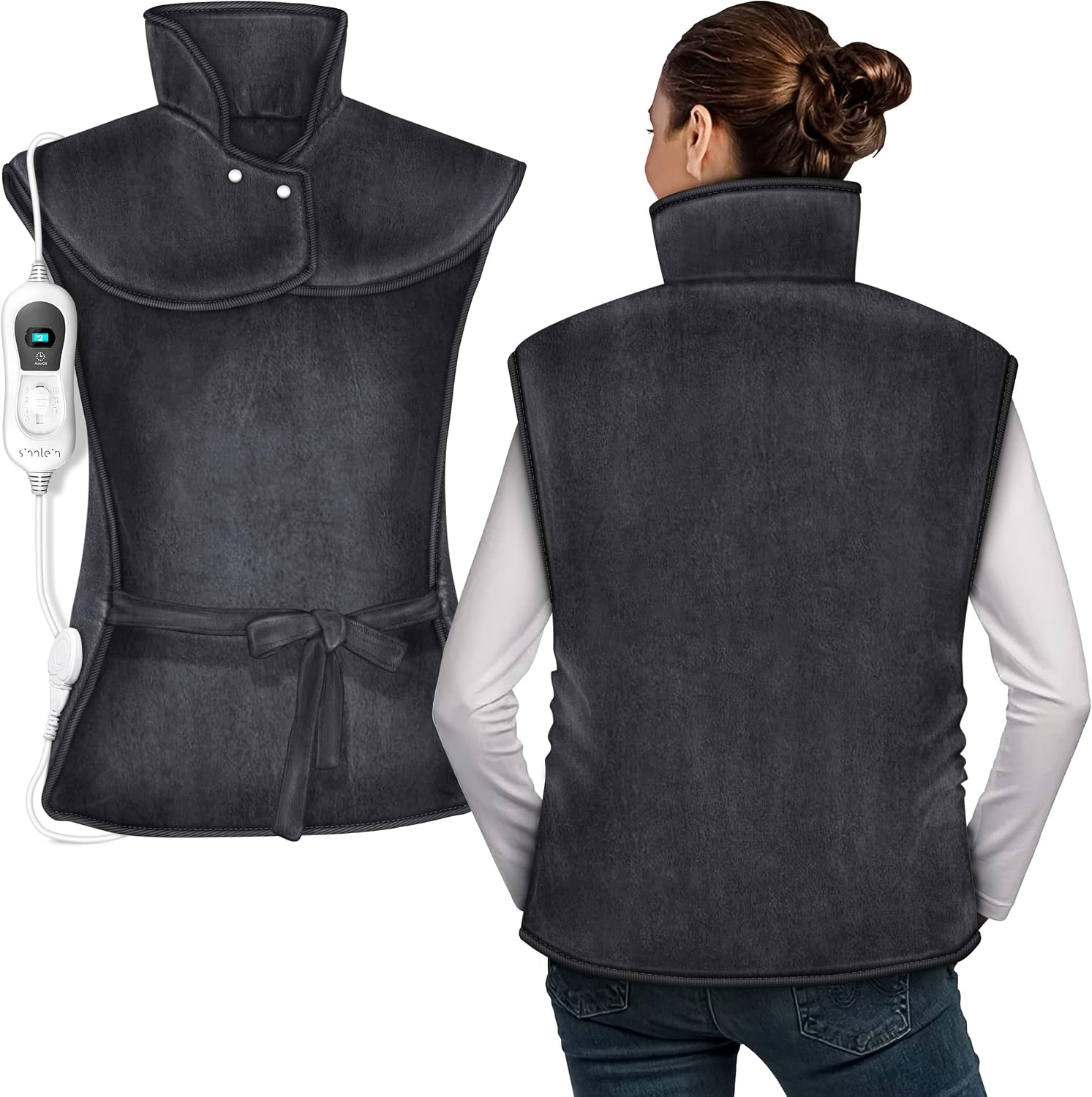 Elektrisch Warmtekussen Wijnrood - 60x85 cm - 3 standen - 33% Korting