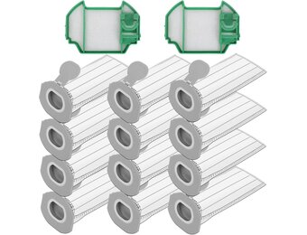 12 Stofzuigerzakken & 2 Filters voor Vorwerk Kobold VK7 FP7 - 33% Korting