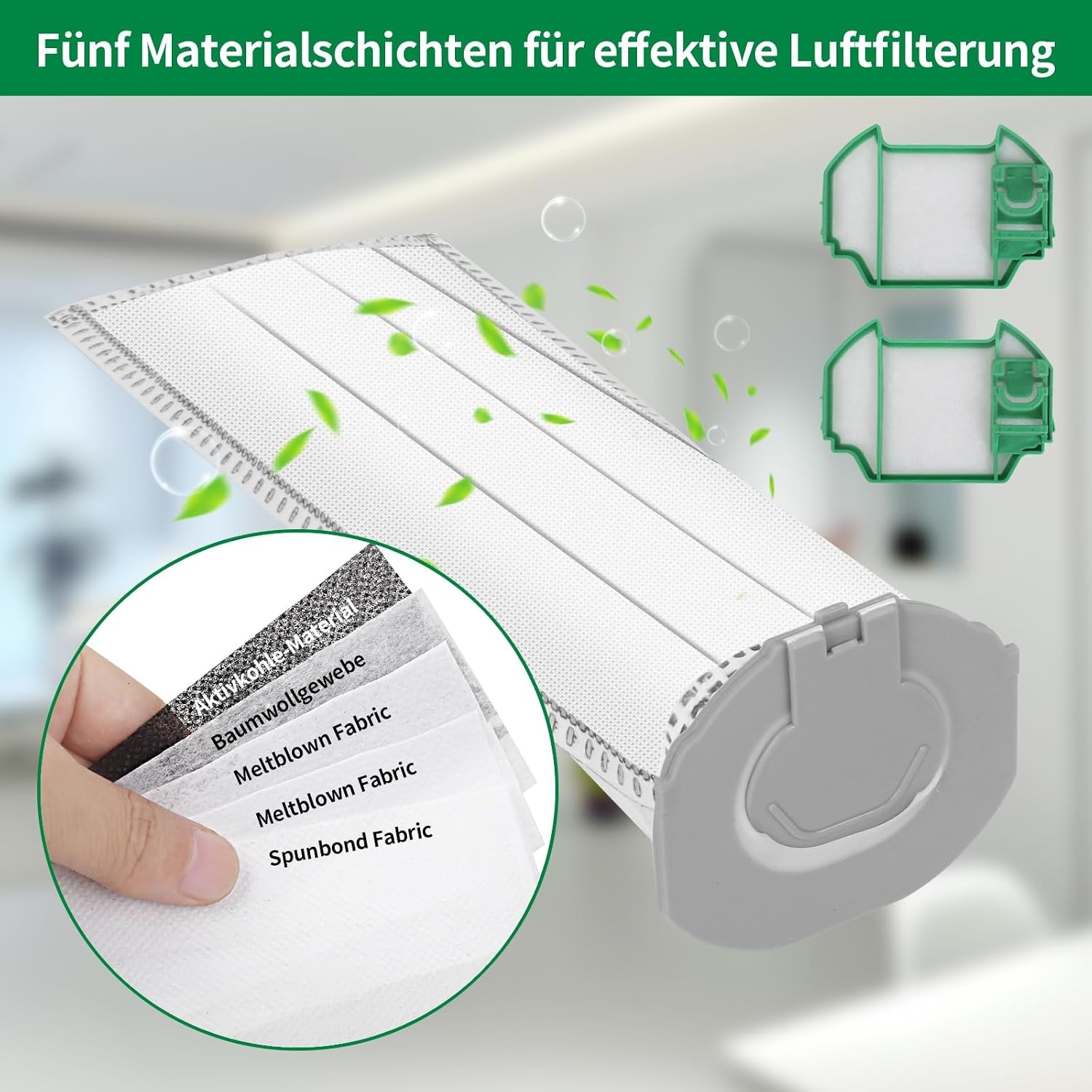12 Stofzuigerzakken & 2 Filters voor Vorwerk Kobold VK7 FP7 - 33% Korting
