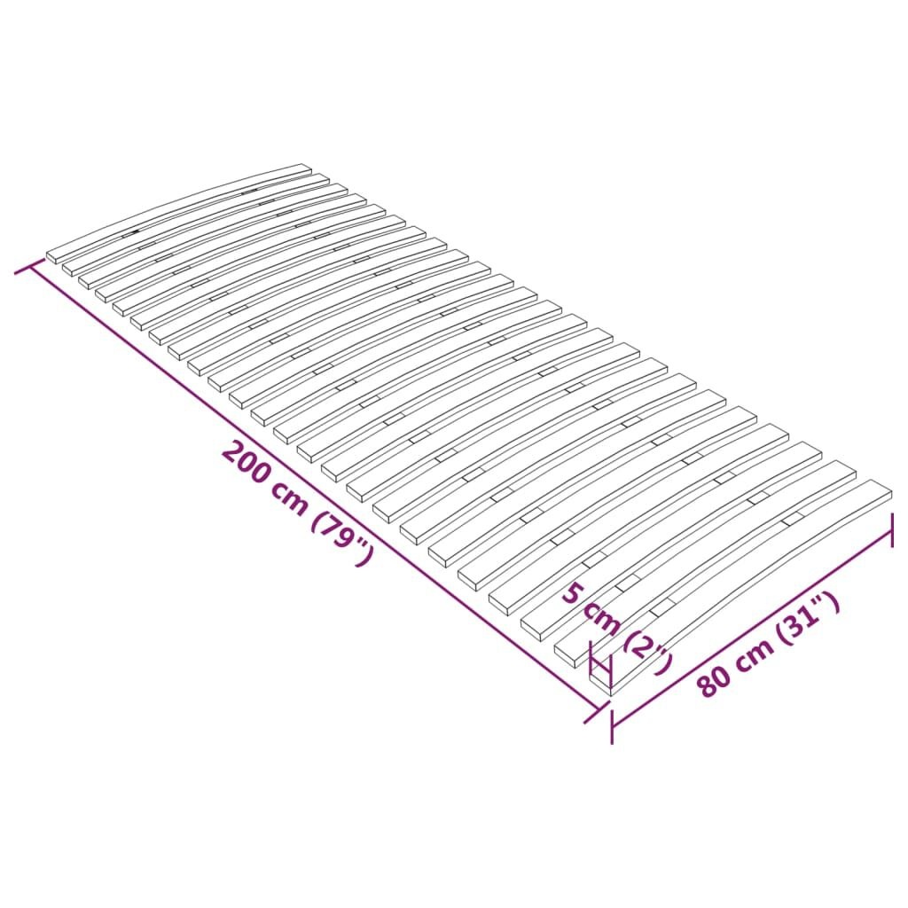 Houten Lattenbodem 80x200 cm - 24 Latten met 33% Korting
