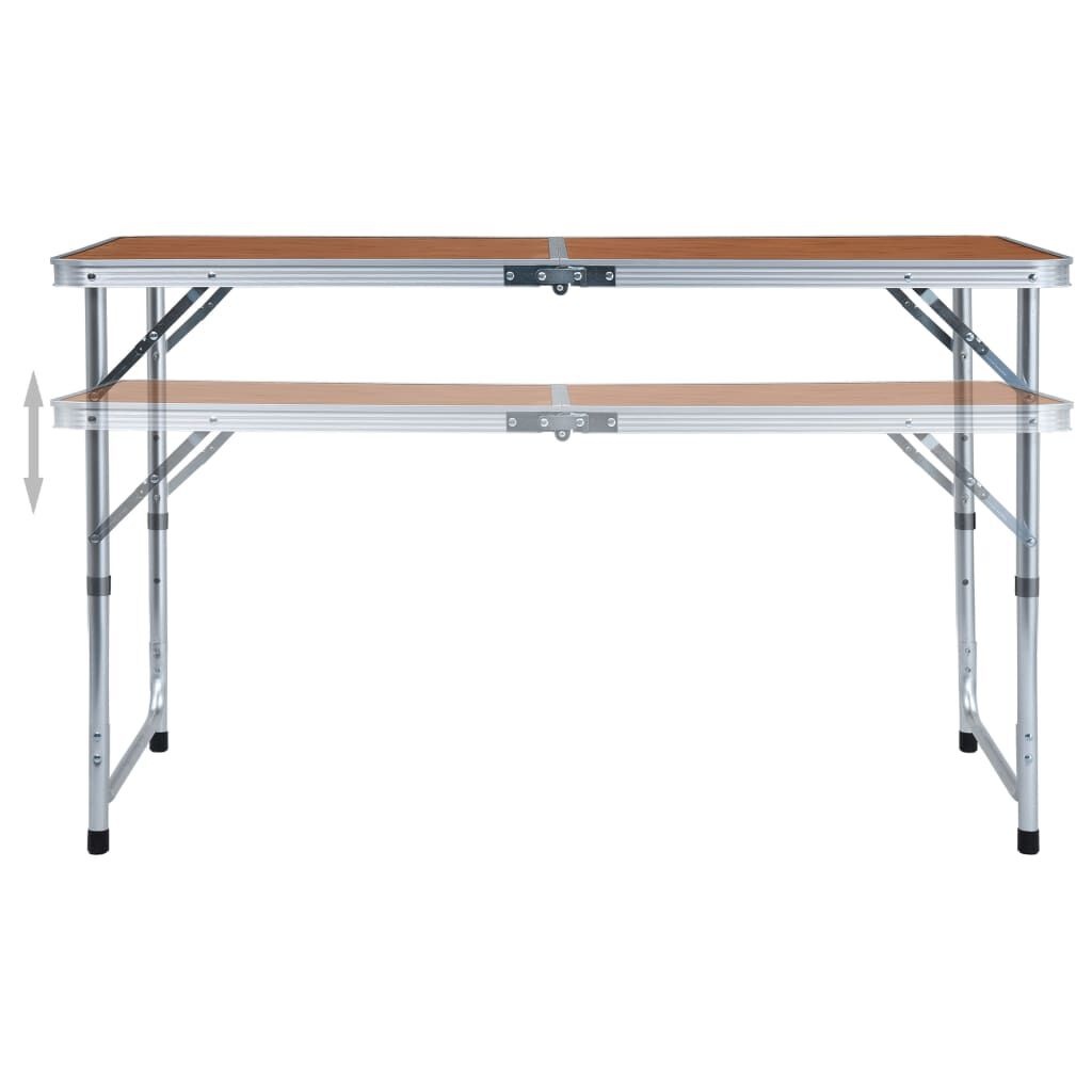 Campingtafel Aluminium Inklapbaar 120x60 cm | 34% Korting