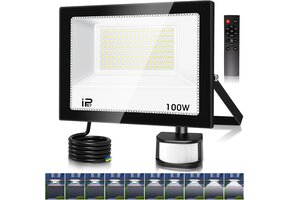 100W LED Buiten Schijnwerper Koudwit 10000 Lumen + Afstandsbediening
