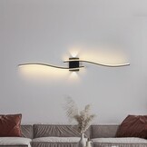 Zwarte LED Wandlamp 120 cm | Warm Wit | 3000K | 58% Korting