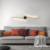 Zwarte LED Wandlamp 120 cm | Warm Wit | 3000K | 58% Korting