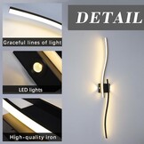 Zwarte LED Wandlamp 120 cm | Warm Wit | 3000K | 58% Korting