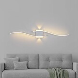 Zwarte LED Wandlamp 120 cm | Warm Wit | 3000K | 58% Korting
