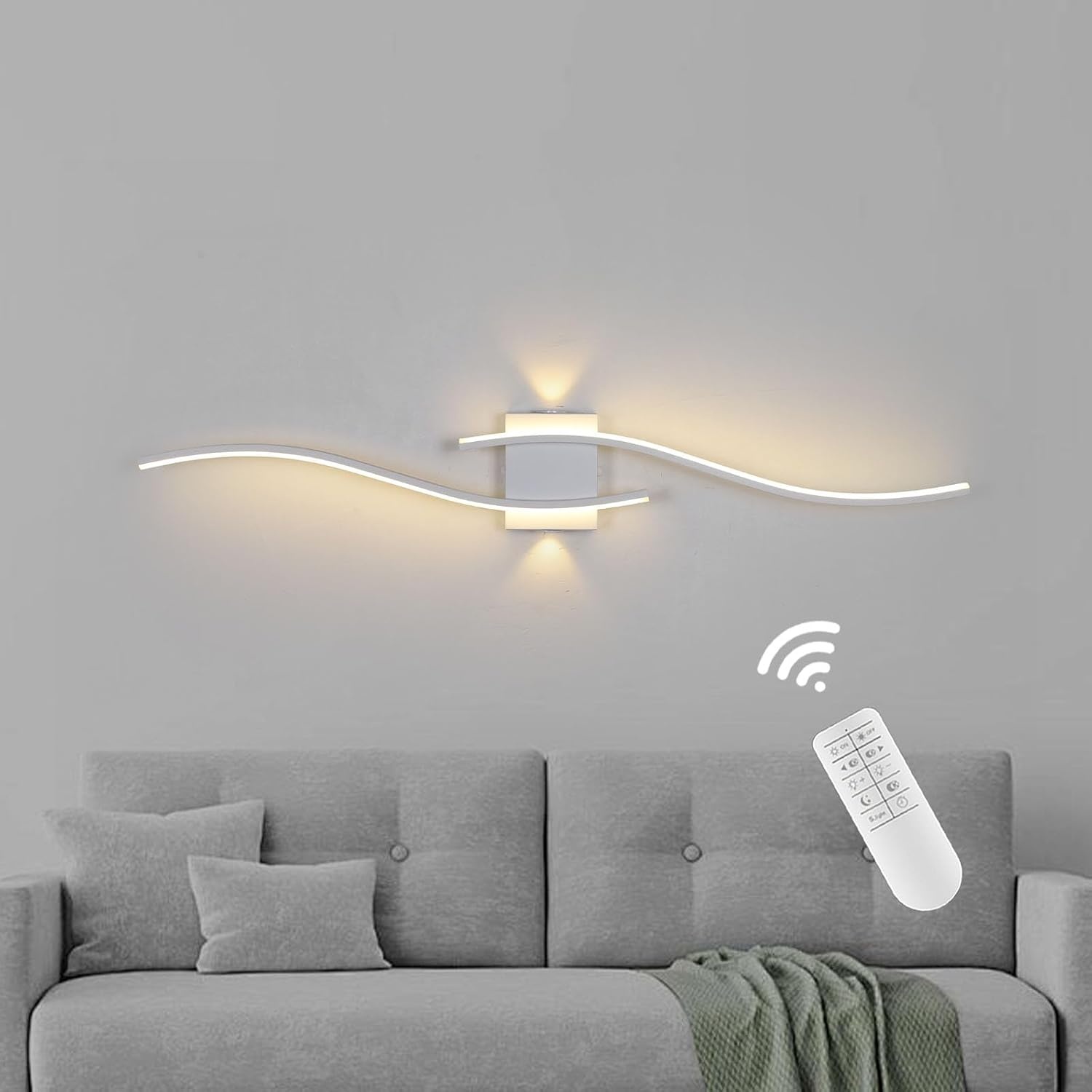 Zwarte LED Wandlamp 120 cm | Warm Wit | 3000K | 58% Korting