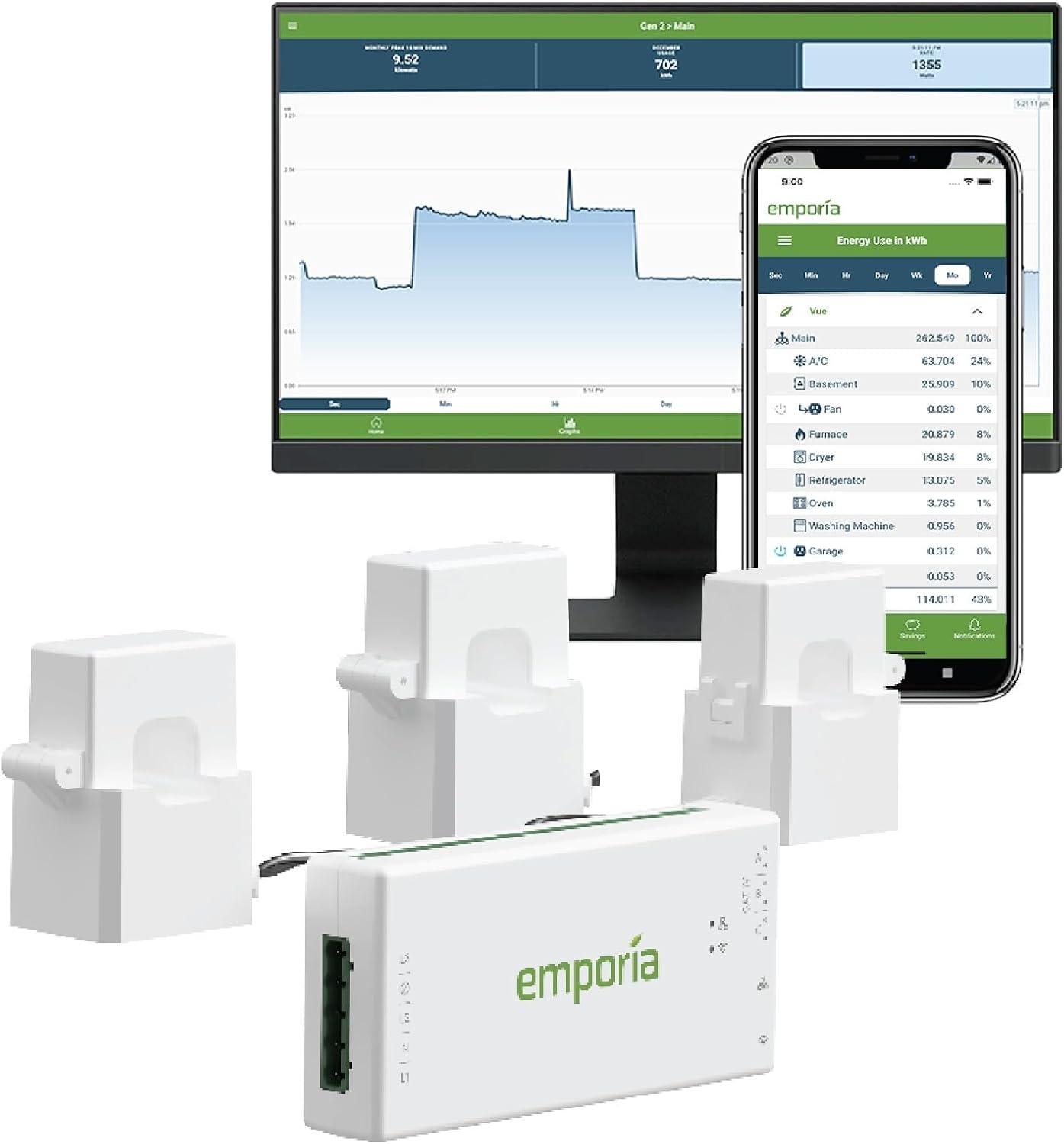 Emporia Vue 3 Energiemonitor Slim Huis - 34% Korting
