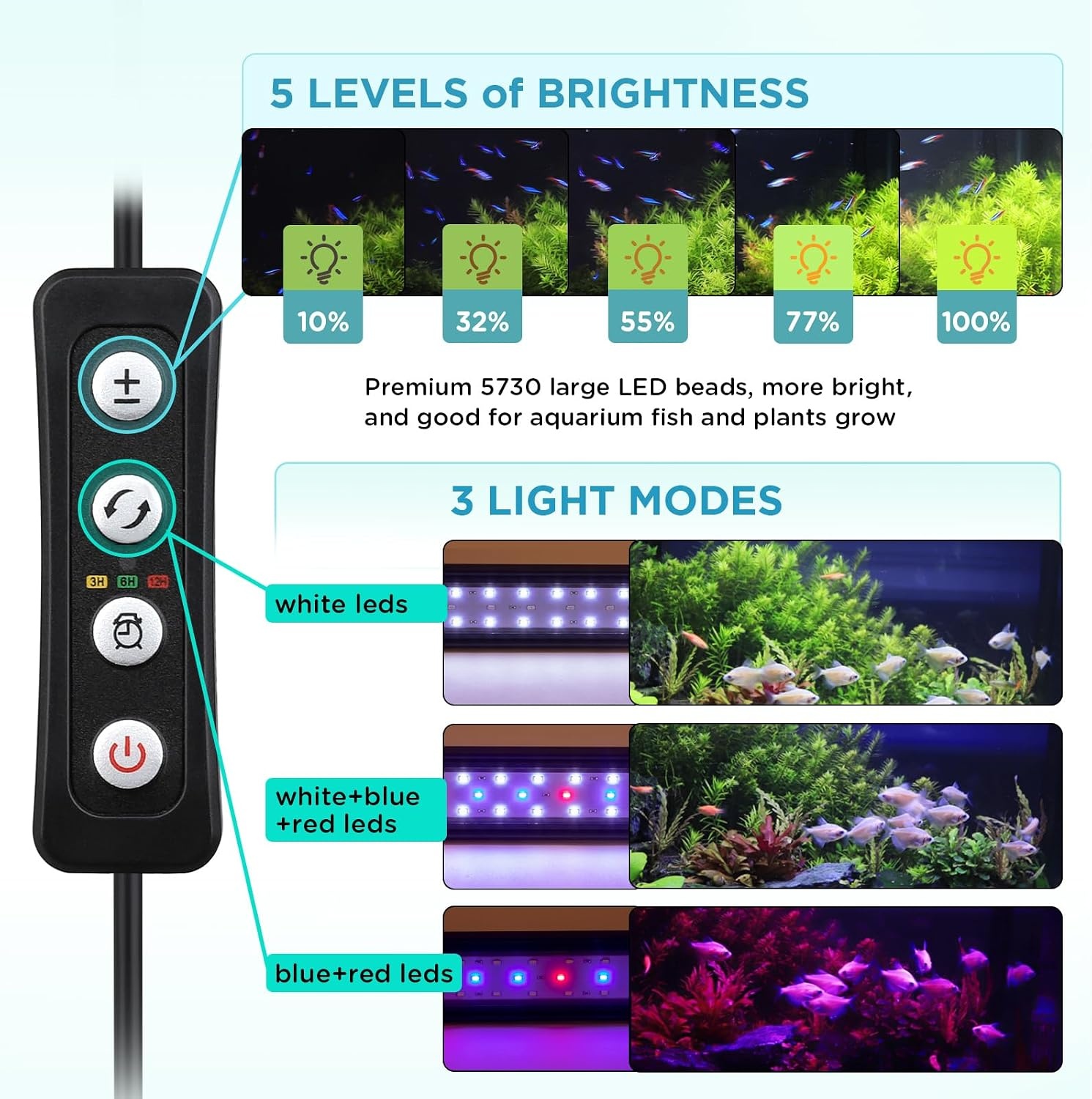 Hygger Aquarium LED Verlichting 32W - Dimbaar met Timer (34% Korting)