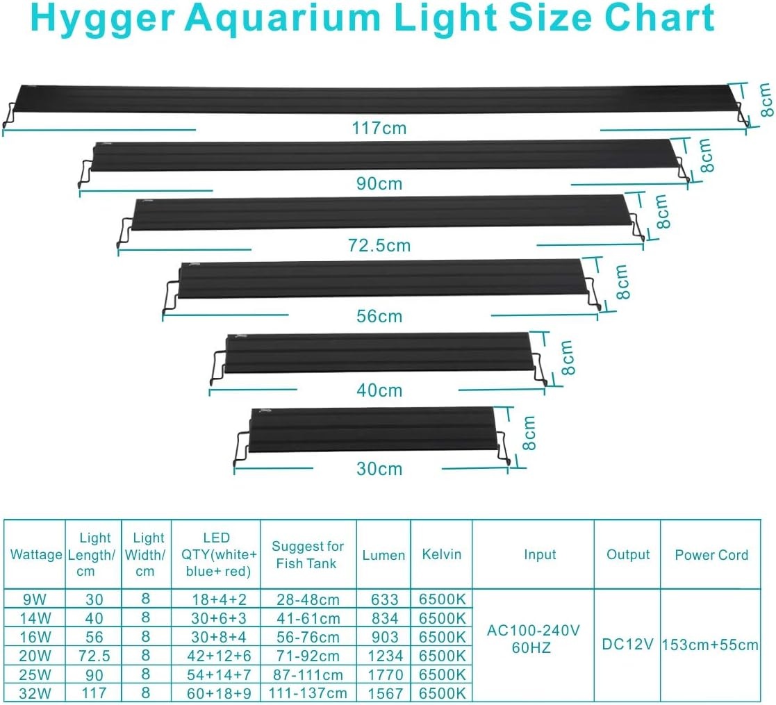Hygger Aquarium LED Verlichting 32W - Dimbaar met Timer (34% Korting)