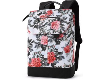 TANTOMI Damesrugzak met laptopvak en diefstalbeveiliging, reisrugzak voor dames, laptoprugzak, rugzak voor uitstapjes, universiteit en kantoor, St-paars, 38 cm