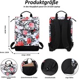 TANTOMI Damesrugzak met laptopvak en diefstalbeveiliging, reisrugzak voor dames, laptoprugzak, rugzak voor uitstapjes, universiteit en kantoor, St-paars, 38 cm