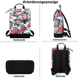 TANTOMI Damesrugzak met laptopvak en diefstalbeveiliging, reisrugzak voor dames, laptoprugzak, rugzak voor uitstapjes, universiteit en kantoor, St-paars, 38 cm