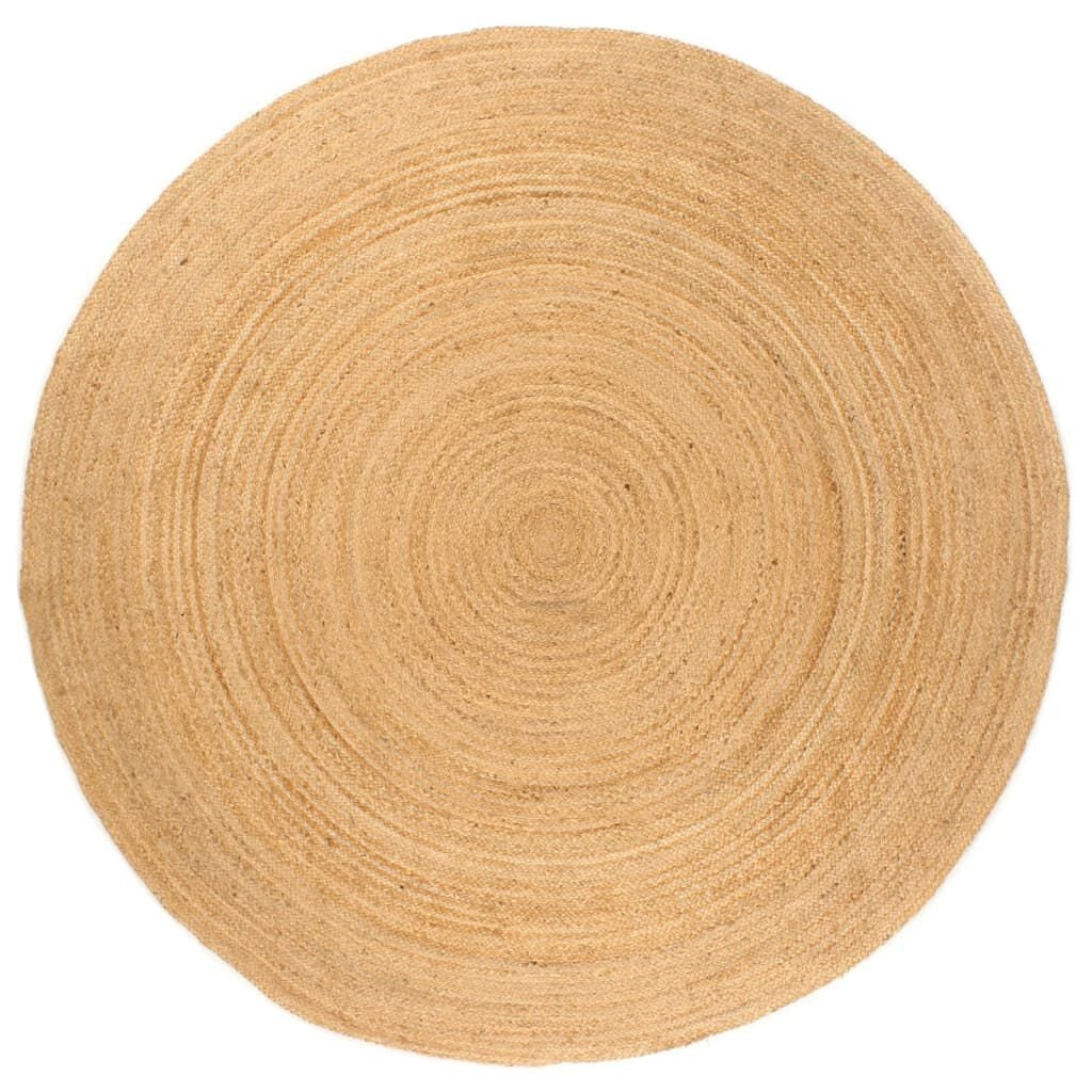 Gevlochten Jute Rond Tapijt Ø 240 cm - Natuurlijk & Duurzaam