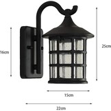 ZenithBeam Vintage Buitenlamp Wandlamp Zwart - 34% Korting