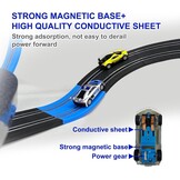 AGM MASTECH Slot Car Race Track Set, High Speed Series Tram Dual Track Set met 4 Gelicentieerde Racing Slot Cars, 2 Handbedieningen, Track Parts en Lapteller, 8,4 M lange baan