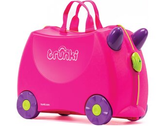 Kinderkoffer om op te rijden met 34% korting | Roze Trixie