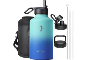 Thermosfles RVS 2L (48u Koud/Warm) + 3 Deksel - 40% Korting