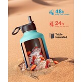 Thermosfles RVS 2L - 48u Koud/Warm - 3 Deksel - 33% Korting