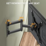 TV Muurbeugel 26-55" Vlak/Curved | Draaibaar & Kantelbaar | 33% Korting