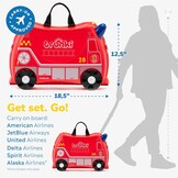 Kinder Reiskoffer Frank de Brandweerwagen Rood - 34% Korting!